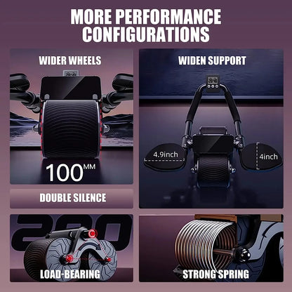 AuraPro™ - Abdominal wheel with automatic rebound and ergonomic support