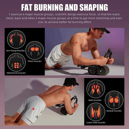 AuraPro™ - Abdominal wheel with automatic rebound and ergonomic support