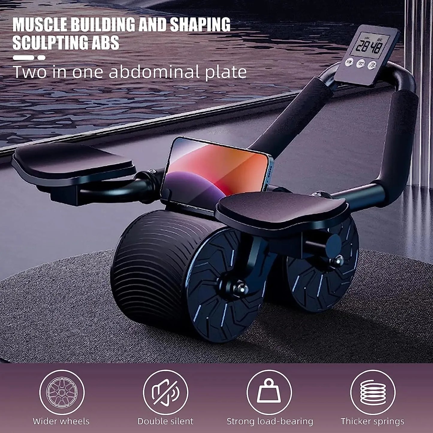 AuraPro™ - Abdominal wheel with automatic rebound and ergonomic support
