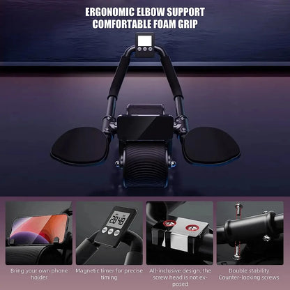 AuraPro™ - Abdominal wheel with automatic rebound and ergonomic support